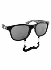 Partybrille Classic schwarz - Lustige Brille mit Zwirbelbart