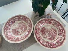 6 Suppenteller groß Villeroy & Boch Serie Burgenland Rot-Weiß Durchmesser 23 cm