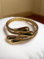 1x Ikili Bilezik Burma 22 Karat Altin Kaplama Gold Adana Armreifen 5mm Massiv