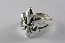 Fleur de Lys ROYAL LILIEN GOTHIC RING LILIE 925 ECHT SILBER SILBERRING / 300