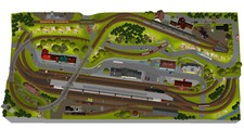 GP3-0130 Märklin C-Gleisplan Radeburg (300x140cm) DIN A4-Mappe Color