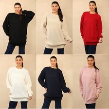 Damen Long Strick Tunika