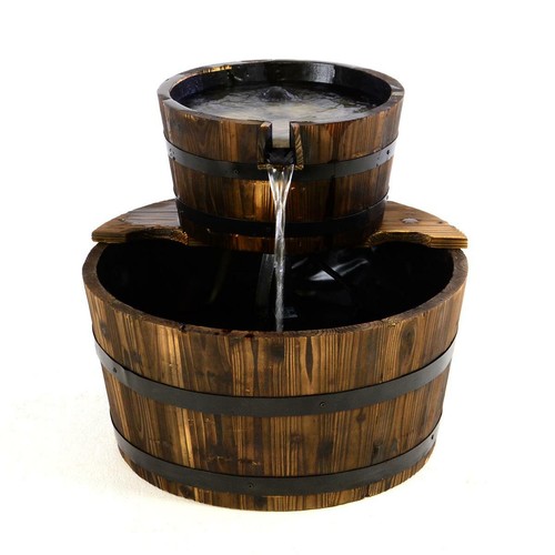 Gartenbrunnen aus holz mit - holz,