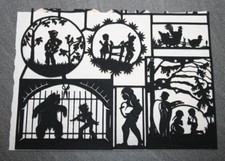 DIN A4 Bogen Scherenschnitt