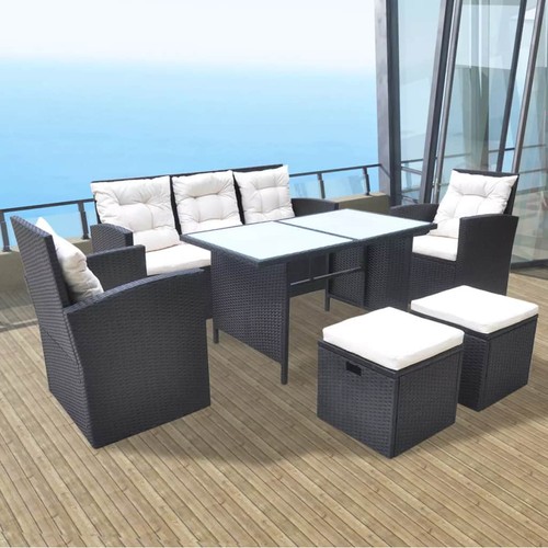 Tlg gartenmöbel poly - 6-tlg.gartenmöbel, rattan