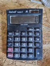 Taschenrechner Kalkulator, Rebell Panther 8 Solar Batteriebetrieb, Schwarz