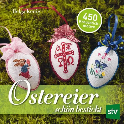 Ostereier schön bestickt - , |