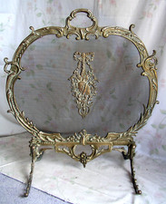 Frankreich antiker Kaminschirm Bronze Louis XVI um 1880 Funkenschutz