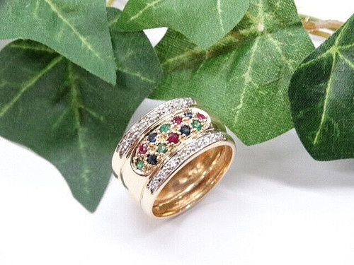 2164 gold 585 ring - 585,