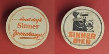 Sinner rote Schrift Brauerei Bierdeckel Bier