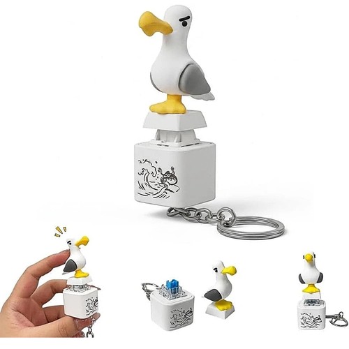 Seagull mine keychain button - seagull,