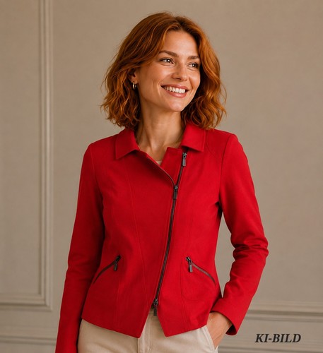 Rote kurzjacke blazerstyle - kurzjacke,