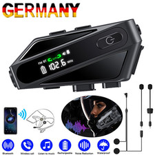 Motorrad Helm Gegensprechanlage Bluetooth Intercom Kopfhörer Musik Hören Headset