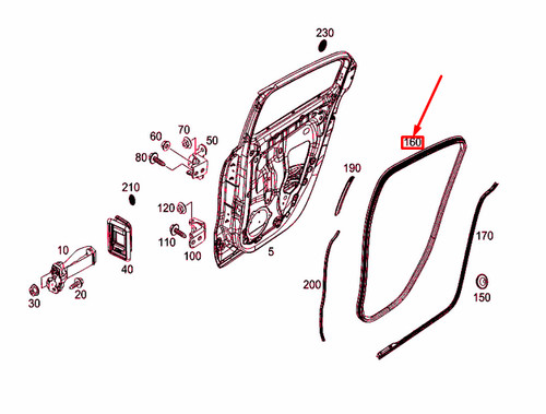 Smart forfour 453 - 453, türdichtung