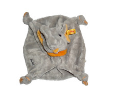 WIE NEU * Steiff Elefant Trampili grau orange Schmusetuch Schnuffeltuch 240263