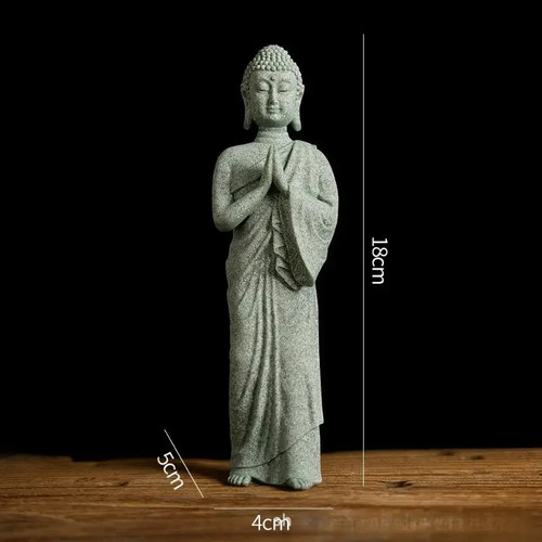 Mini buddha figur sandstein - mini,