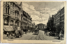 Hannover, Bahnhofstraße 1912 , Straßenbahn, Tram Geschäft, Geschäfte, Oldtimer
