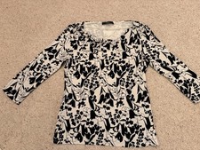 Max Mara Shirt  Schwarz Weiß Muster Blumen Gr. XL*TOP*