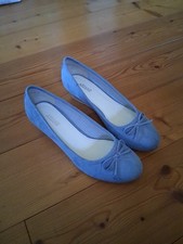 Pumps Keilabsatz Gr. 38 Damen Ariane Blaugrau *neuwertig*