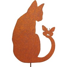 Rost Katze Gartendeko Metall