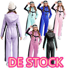 DE Kinder Mädchen Jacken Outdoor Overall Neuer Stil Schneeanzüge Kapuze Anzüge