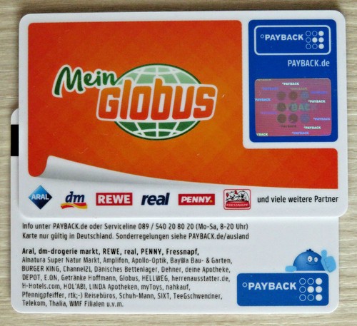 Bonuskarte payback min globus - min,