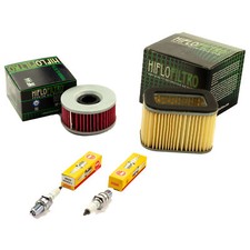 Wartung Set für Yamaha XS 400 DOHC 12E XS 1982-84 Luftfilter Ölfilter Zündkerzen