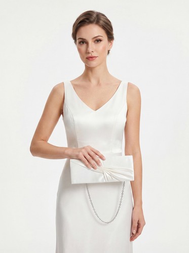 Damen clutch satin plissiert - damen-clutch,