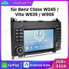 2+32G Android 14 Autoradio Carplay navi Für Mercedes Benz B Klasse W169 W245 