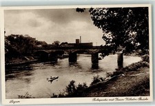 39347419 - Sagan Boberpartie mit Kaiser Wilhelm Bruecke Kajak Ruderboot Sagan /