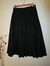 Rock 38/40 Flair Fashion Plissee schwarz Wollmischung Vintage