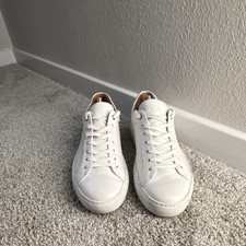 BOSS Men's White Leather