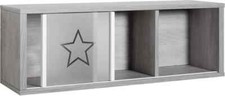 Schardt Wandboard Eco Star Regal 78x26x20cm Grau Driftwood Stern Schiebetür NEU