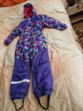 Schneeanzug, Skianzug, COLOR KIDS, Gr. 110/116, lila/rosa/bunt, gut erhalten 