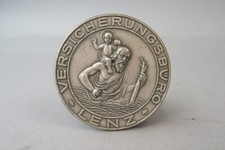 alte Auto / Motorrad Plakette - St. Christophorus  Versicherungsbüro Lenz