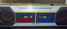 Telefunken BASS BOOSTER weiß Stereo-Radio-Recorder RC 760 TS 2 Kassettenteile