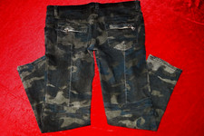 BALMAIN PARIS  EXTRAVAGANTE BIKER JEANS CAMOUFLAGE DECARNIN 2011/ERA 40/42 LUXUS