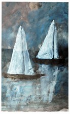 Segelboote Bodensee Aquarell