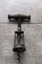 Antiker seltener KORKENZIEHER Patent um 1900 mit Hakenmechanik CORKSKREW 