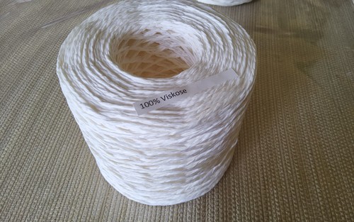 Papiergarn gebleicht weiss - papiergarn, -gebleicht
