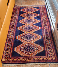 gebrauchter echter handgeknüpfter Orient Teppich 150x80