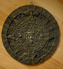 Malachit mosaik Maya/Peru wandrelief Sonnenkalender 30 cm Durchmesser