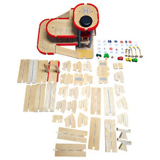 Plan City Toys Parkhaus Holz Straßen Brücke Waschanlage mit viel Zubehör Lesen!