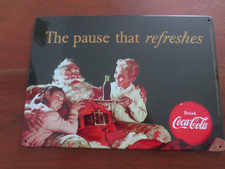 Neu Coca Cola Blechschild Werbung Weihnachten Schild  Reklameschild Werbeschild