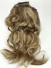 FESHFEN Clip in Extensions 4St 50 cm gewellt Haarverlängerungen Karamellbraun