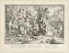 Antiker Druck HEXENSABBAT I