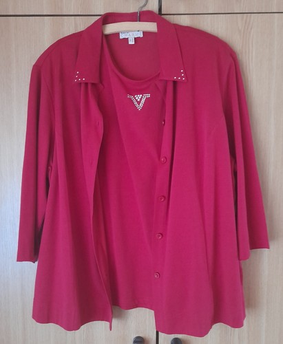 Damen twinset farbe rot - damen, twinset,