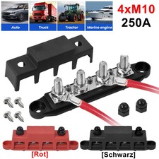 2x Sammelschiene Positiv Negativ Batterie Stromverteilerblock mit 4 x M10 Klemme