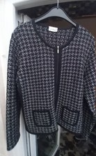 Jacke,schwarz/weiss, v. Gollehaug ,Boucleoptik L/BW ca 60/55 cm mischgewebe