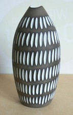 UPSALA EKEBY VASE " NEGRO " INGRID ATTERBERG 2133 SWEDEN ART POTTERY 24 CM
